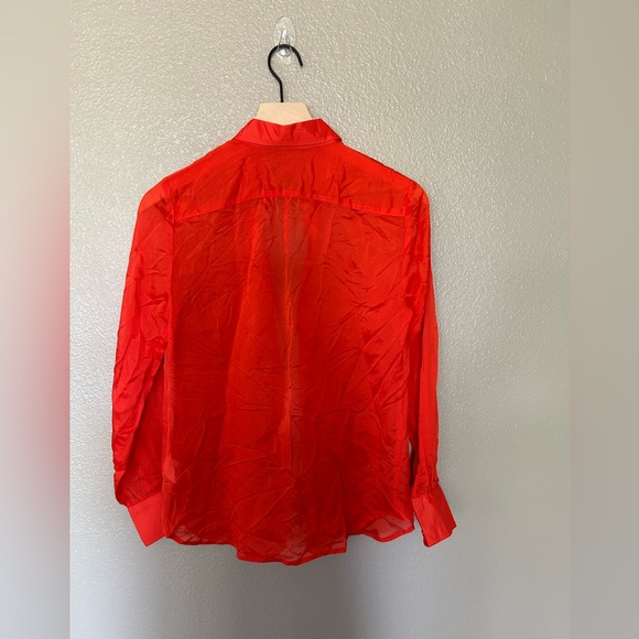 NWTJ. Crew Red Lightweight Shirt Jacket with Classic Collar - Picture 3 of 5